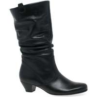 Shoes Women High boots Gabor Rachel Leather Wide Fitting Boots black