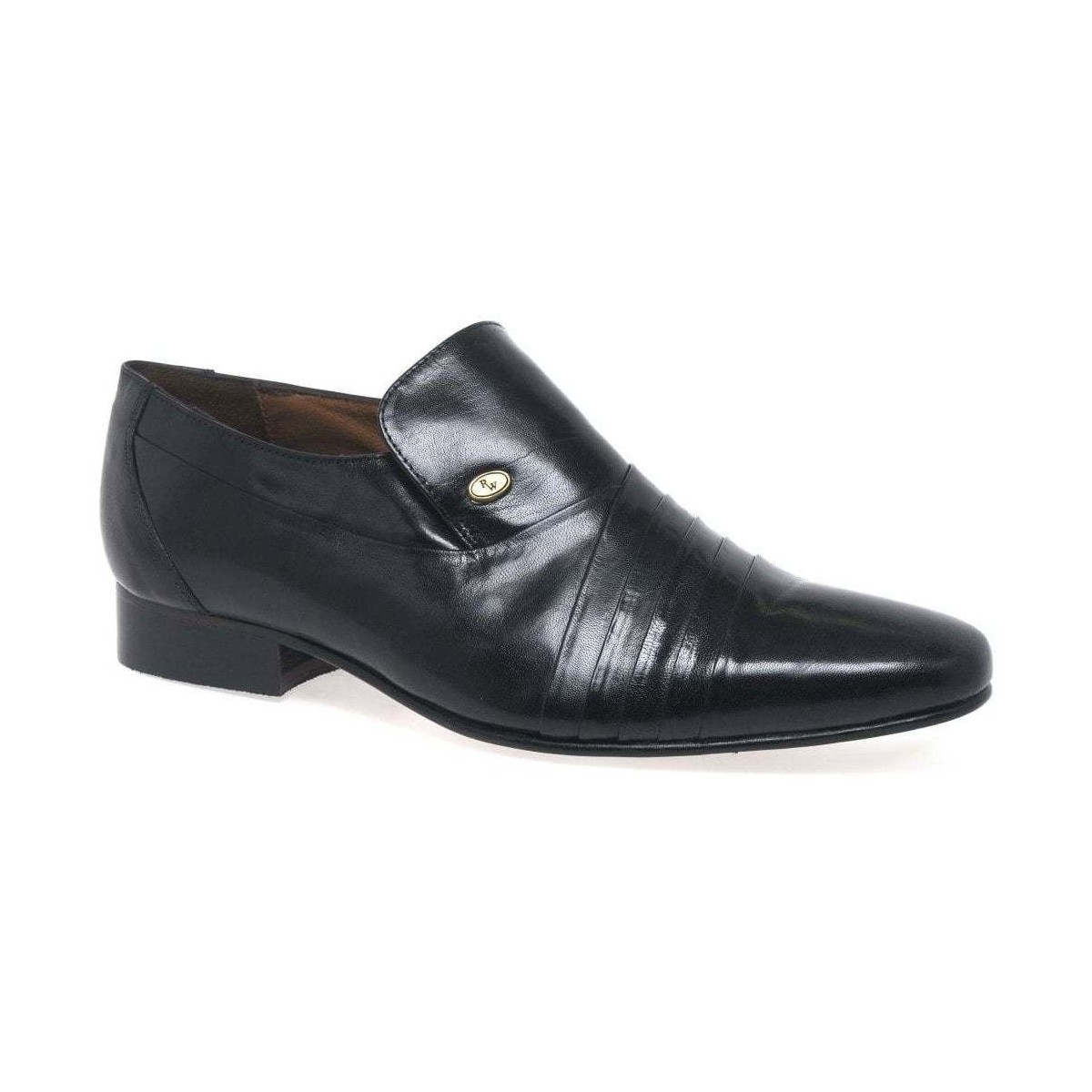 Shoes Men Derby Shoes & Brogues Rombah Wallace Warwick Mens Formal Slip On Shoes Black