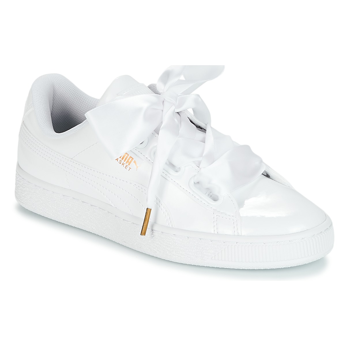 Puma BASKET HEART PATENT WN'S White - Free delivery | Spartoo UK ! - Shoes  Low top trainers Women £ 81.59