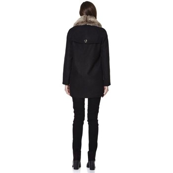 Anastasia - Fur Collar Women`s Winter Coat Black