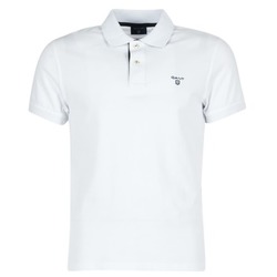 Clothing Men Short-sleeved polo shirts Gant CONTRAST COLLAR PIQUE White