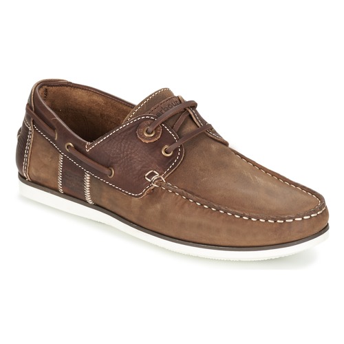 Shoes Men Boat shoes Barbour CAPSTAN Beige / Brown / Leather