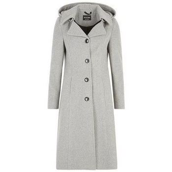Clothing Women Coats De La Creme Cashmere Winter Coat Grey