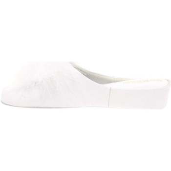 Relax Slippers Pom-Pom II Leather Slipper White