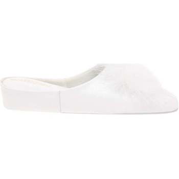 Relax Slippers Pom-Pom II Leather Slipper White