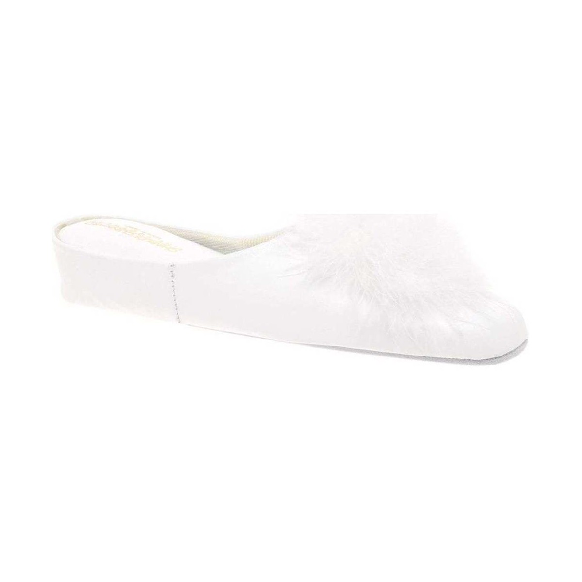 Shoes Women Slippers Relax Slippers Pom-Pom II Leather Slipper White