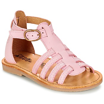Citrouille et Compagnie  JASMA  girls's Children's Sandals in Pink. Sizes available:2 toddler,3 toddler,4 toddler,4.5 toddler,5.5 toddler,6.5 toddler