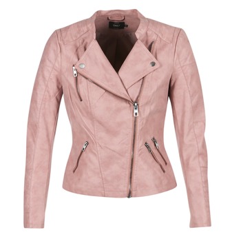Clothing Women Leather jackets / Imitation leather Only AVA Pink
