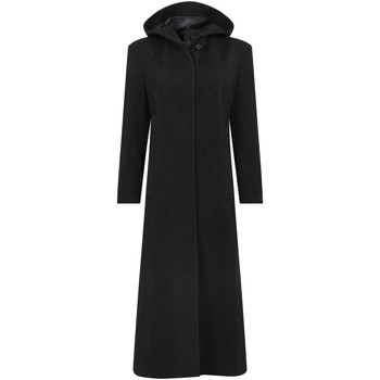 Clothing Women Coats De La Creme Women Hooded Cashmere Wool Winter Long Winter Coat Black