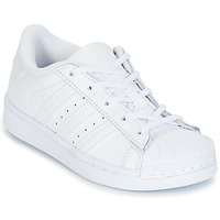 Shoes Girl Low top trainers adidas Originals SUPERSTAR White