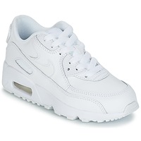 Shoes Children Low top trainers Nike AIR MAX 90 LEATHER PRE-SCHOOL White