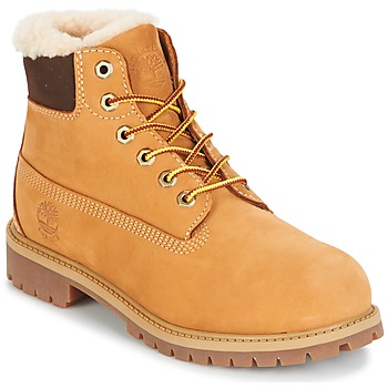 Shoes Children Mid boots Timberland 6 IN PRMWPSHEARLING LINED Camel