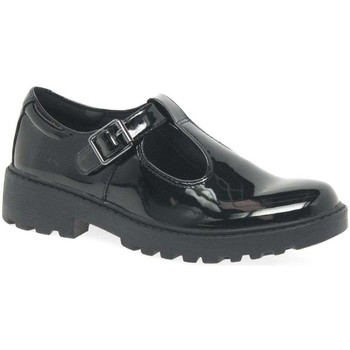 Shoes Girl Flat shoes Geox Junior Casey T-Bar Senior Girls School Shoes black