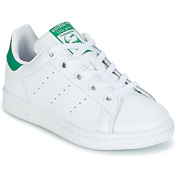 Shoes Children Low top trainers adidas Originals STAN SMITH C White / Green