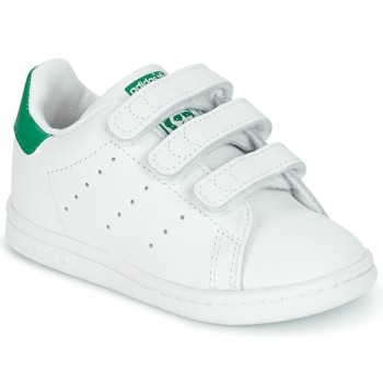 Adidas  STAN SMITH CF I  boys's Children's Shoes (Trainers) in White. Sizes available:6 toddler,7 toddler,7.5 toddler,8.5 toddler,9.5 toddler,8 toddler,9 toddler,3 toddler,5 toddler,6 toddler,7 toddler,9 toddler,7.5 toddler,8.5 toddler,9.5 toddler