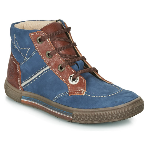 Shoes Boy Mid boots Catimini RUMEX Blue / Brown