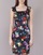 Clothing Women Short Dresses Love Moschino WVG3100 Black / Multicolour