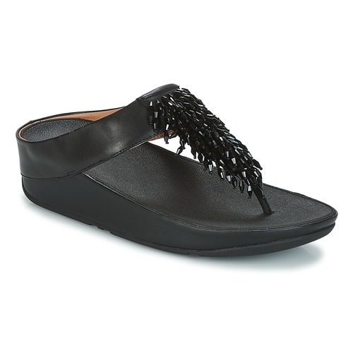 Shoes Women Flip flops FitFlop CHA-CHA TOE-THONG SANDALS CRYSTAL Black