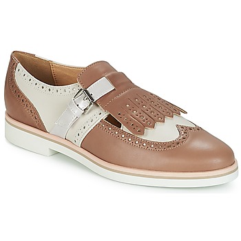 Shoes Women Derby Shoes Geox JANALEE B Sable / White