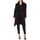 Clothing Women Parkas De La Creme Winter Wool Cashmere Wrap Coat with Large Collar Black