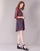 Clothing Women Short Dresses Sisley CEPAME Black / Red / Blue