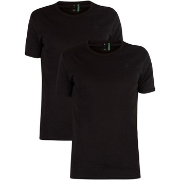 Clothing Men Short-sleeved t-shirts G-Star Raw 2 Pack Slim Crew T-Shirts black