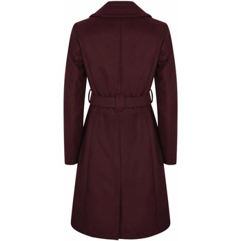 Clothing Women Coats Anastasia Womens Burgandy Belted Wrap Winter Coat Red