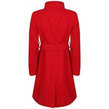 Anastasia Womens Red Zip Belted Winter Coat Red