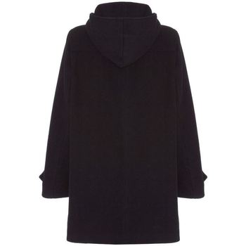 De La Creme Wool Cashmere Winter Hooded Duffle Coat Black