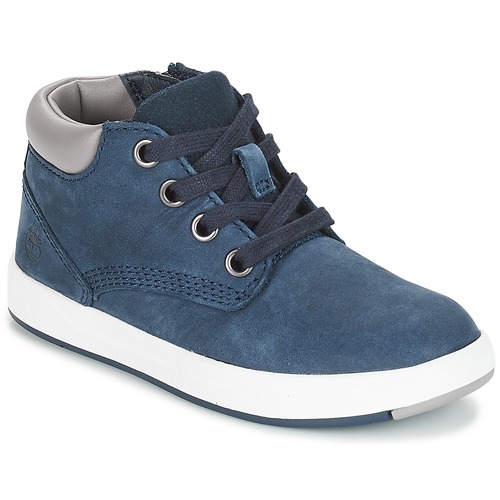 Shoes Children Hi top trainers Timberland Davis Square Leather Chk Blue