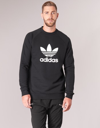 Clothing Men Sweaters adidas Originals TREFOIL CREW Black