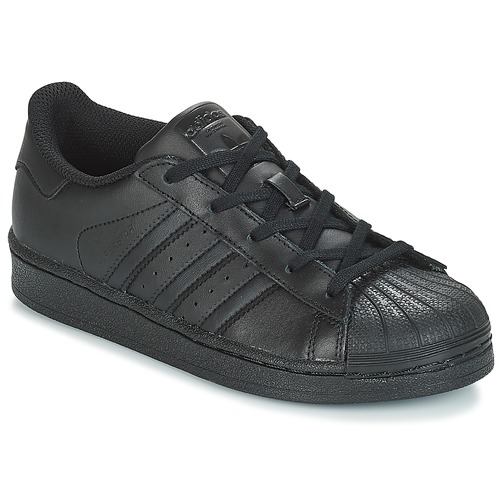 Shoes Children Low top trainers adidas Originals SUPERSTAR C Black