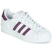 Shoes Women Low top trainers adidas Originals SUPERSTAR W White / Purple