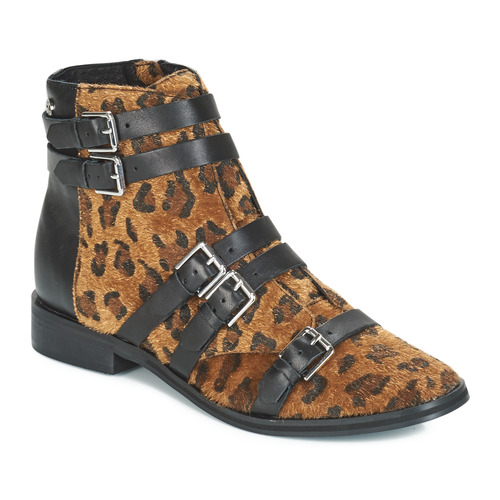 Shoes Women Mid boots Le Temps des Cerises IZY Leopard