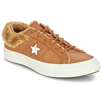 Shoes Women Low top trainers Converse ONE STAR LEATHER OX Camel