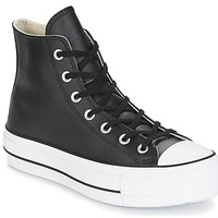 Shoes Women Hi top trainers Converse CHUCK TAYLOR ALL STAR LIFT CLEAN LEATHER HI Black