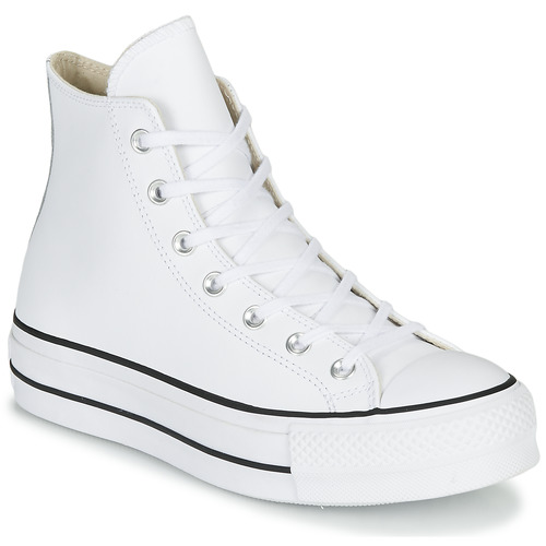Shoes Women Hi top trainers Converse CHUCK TAYLOR ALL STAR LIFT CLEAN LEATHER HI White