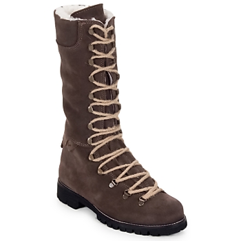 Shoes Women Mid boots Swamp STIVALE LACCI MONTONE Brown / Dark