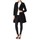 Clothing Women Coats De La Creme Wool Winter Double Breasted Fit and Flare Winter Coat Black