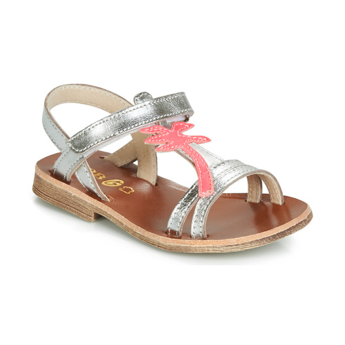 Shoes Girl Sandals GBB SAPELA Silver / Pink