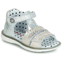 Shoes Girl Sandals Catimini BIRA Silver / Beige