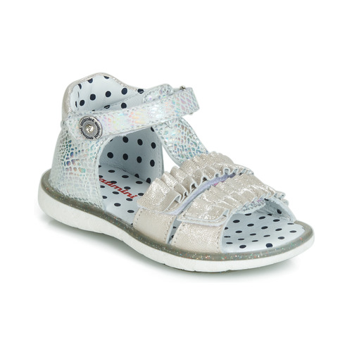 Shoes Girl Sandals Catimini BIRA Silver / Beige