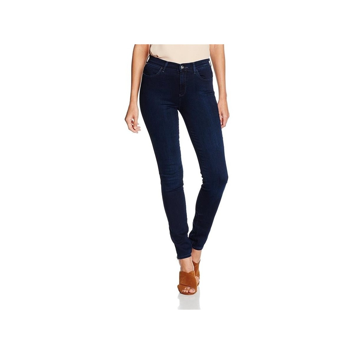 Clothing Women Skinny jeans Wrangler High Skinny W27HBV78Z Blue