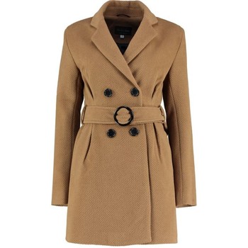 Clothing Women Coats De La Creme Tweed s Winter Belted Jacket BEIGE
