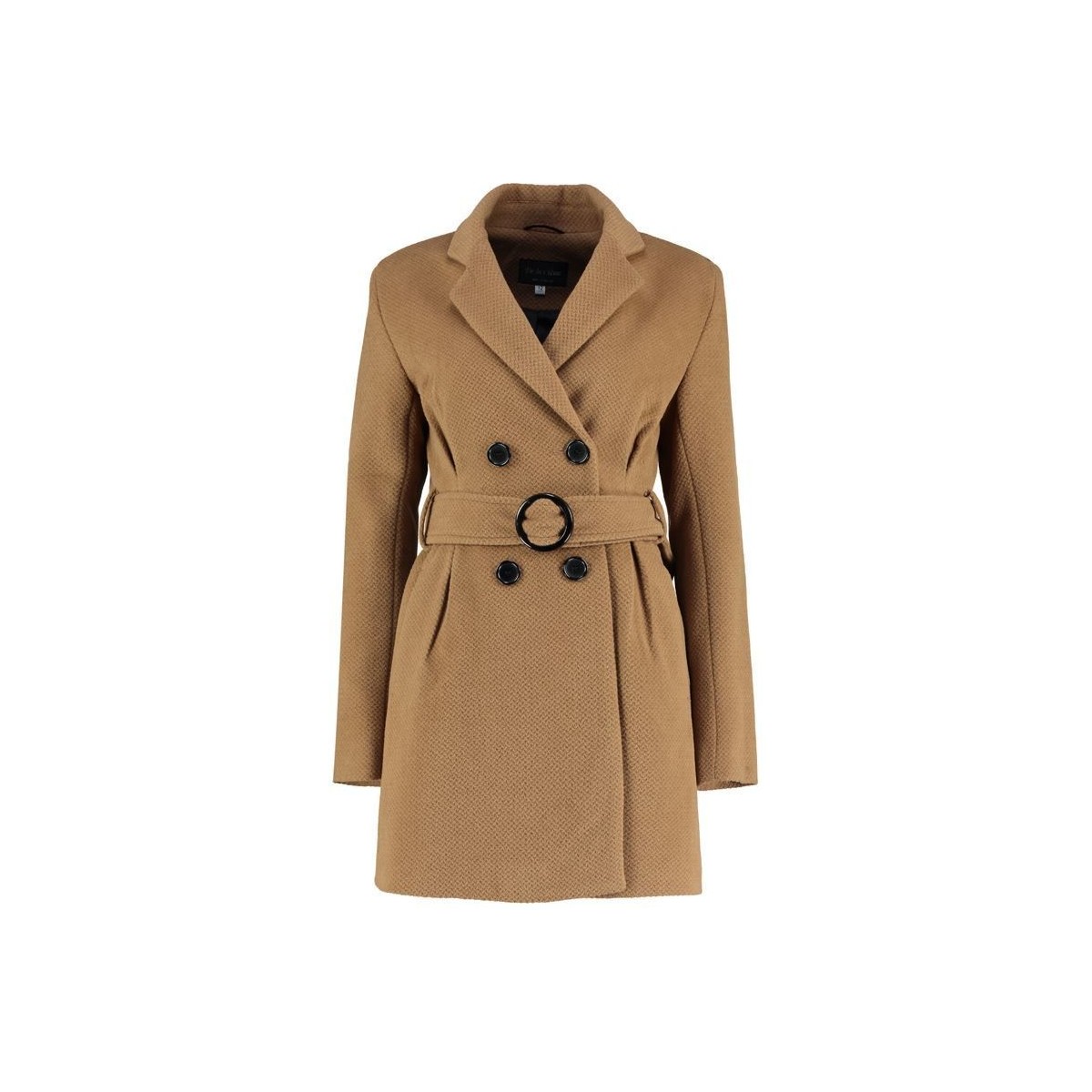 Clothing Women Coats De La Creme Tweed s Winter Belted Jacket Beige