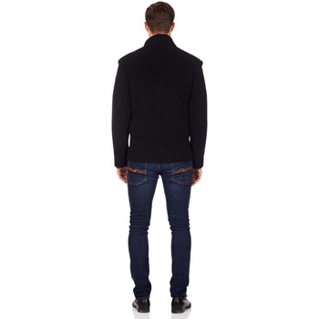 De La Creme - Mens Black Short Winter Wool Cashmere Jacket Black