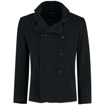 De La Creme - Mens Black Short Winter Wool Cashmere Jacket Black
