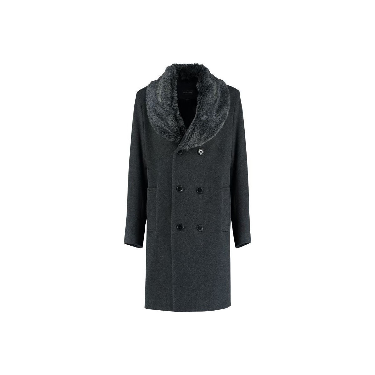 Clothing Men Coats De La Creme Tweed Short Winter Wool Jacket Grey