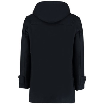 De La Creme Winter Hooded Duffle Wool Coat Black