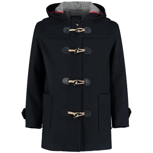 Clothing Women Coats De La Creme Winter Hooded Duffle Wool Coat Black